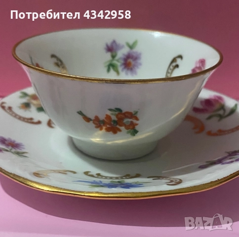 Mks porcelain. Germany. Сет за кафе., снимка 6 - Антикварни и старинни предмети - 52435460