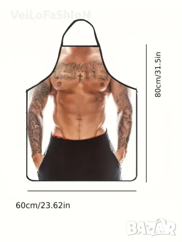 Нова забавна готварска престилка Мускулест мъж, снимка 2 - Подаръци за мъже - 47888070
