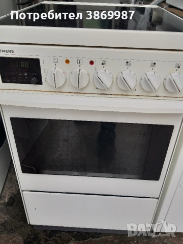 Печка със керамични котлони и вентилатор Siemens , снимка 2 - Печки, фурни - 53925763