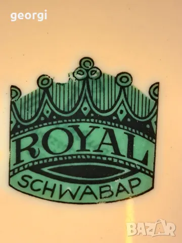 голяма немска декоративна порцеланова чиния Royal Schwabap  6/5, снимка 6 - Декорация за дома - 49323174