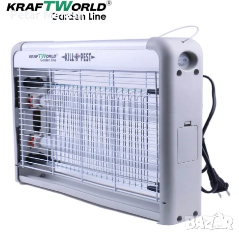 Мощна инсектицидна лампа KraftWorld 60W – Защита до 80 м² – UV лампа против комари и мухи, снимка 8 - Други - 50626952