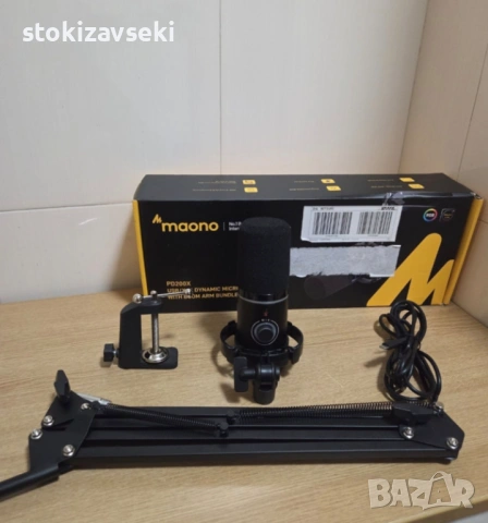 Чисто нов Динамичен професионален микрофон Maono PD200X , снимка 2 - Микрофони - 54082417