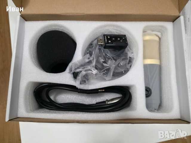 Микрофон BM-800 златен, снимка 2 - Микрофони - 52013048