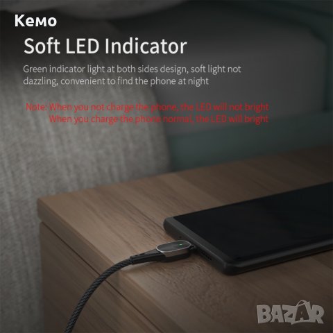 Кабел USB Type C към USB C 60W PD за бързо зареждане, снимка 12 - USB кабели - 31010268