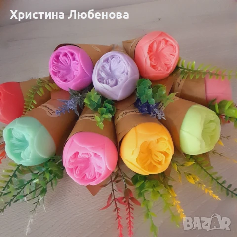 Букети от глицеринов сапун , снимка 5 - Декорация за дома - 51375042