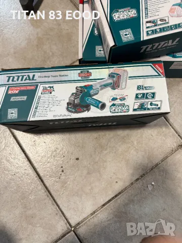 Акумулаторен безчетков ъглошлайф TOTAL 20 V, Ф 115 мм, без батерия, снимка 1