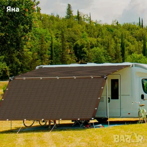 Слънцезащитна кафява тента - сенник за плътна сянка в различни размери, снимка 8 - Градински мебели, декорация  - 50621328