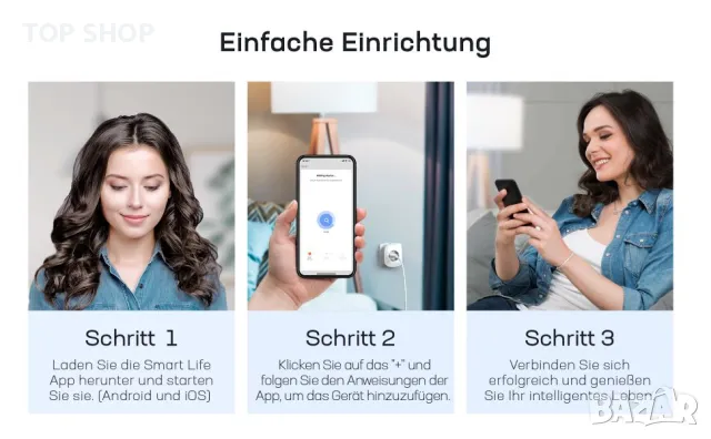 4 бр. смарт контакти ZOOZEE -GNCC Series Smart WiFi Socket, снимка 8 - Друга електроника - 48492507