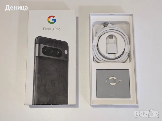 Google Pixel 8 Pro 128GB (Obsidian Black) + аксесоари в ТОП състояние!