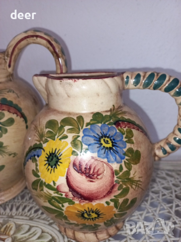 Ръчно нарисувани керамични кани, снимка 6 - Вази - 44712949