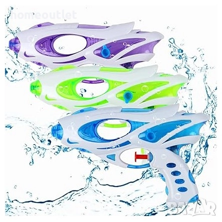 ПРОМОЦИЯ Водни пистолети в свежи цветове (к-кт от 3 бр.) SUNSHINE SMILE WATER GUN (X3) X0016DK4LN, снимка 3 - Други - 51615399