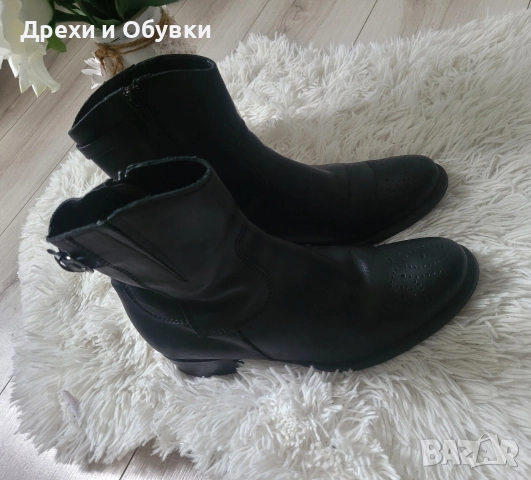 Черни боти естествена кожа 38 номер , снимка 7 - Дамски боти - 52686036