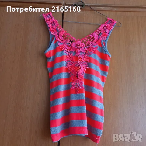 блузка с дантела на гърба, снимка 2 - Тениски - 56037340