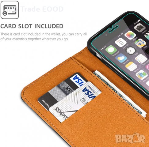 iPhone 6 кожен кейс калъф със стъклен протектор , снимка 6 - Калъфи, кейсове - 31363323