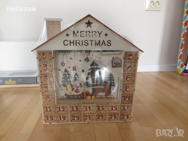 Дървен коледен календар