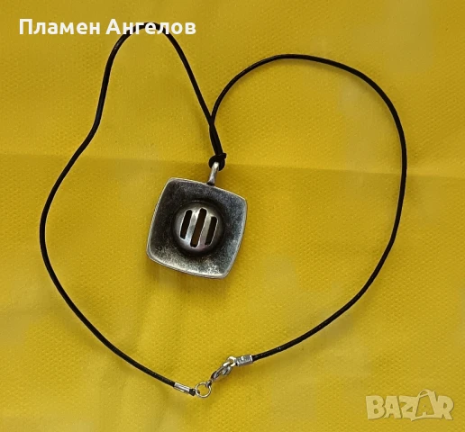 Посребрено арт винтидж колие,медальон., снимка 3 - Колиета, медальони, синджири - 51092793