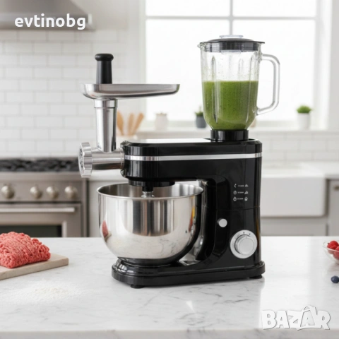 Кухненски робот Michelino 3в1: Планетарен миксер, блендер и месомелачка за лесно и бързо готвене, снимка 2 - Кухненски роботи - 54083434