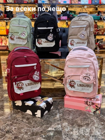 Labubu Детска Раница Лабубу - Налични Различни Цветове Код SK72, снимка 3 - Раници - 52475051