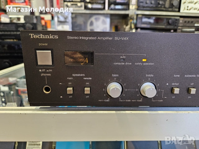 Усилвател Technics SU-V4X Класика с легендарната Computer Drive New Class A технология, снимка 3 - Ресийвъри, усилватели, смесителни пултове - 53944900