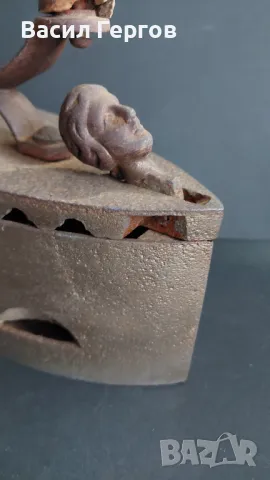 Ютия на въглища Човешка глава, снимка 3 - Ютии - 50359939