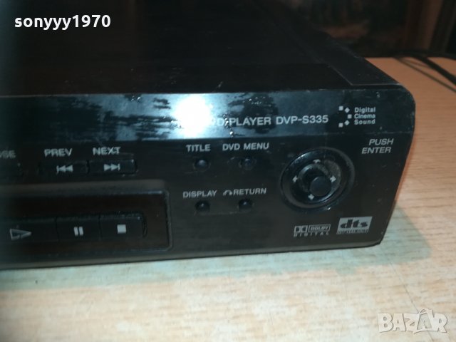 sony dvp-s335 cd/dvd player 1503211610, снимка 6 - Плейъри, домашно кино, прожектори - 32169730