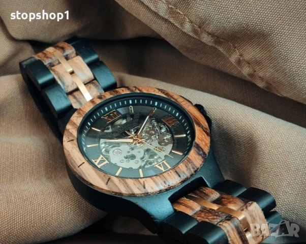 Дърво Автоматичен часовник Зебре и абаносово дърво 