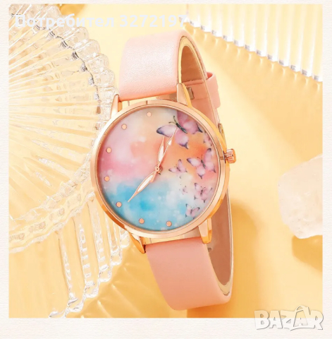 Комплект Дамски моден кварцов часовник+бижута,5 артикула в кутия , снимка 7 - Дамски - 44756508