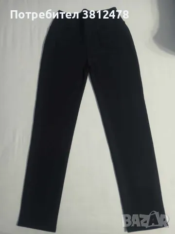 Дамски топъл тъмносин панталон с джобчета, снимка 2 - Панталони - 48657150