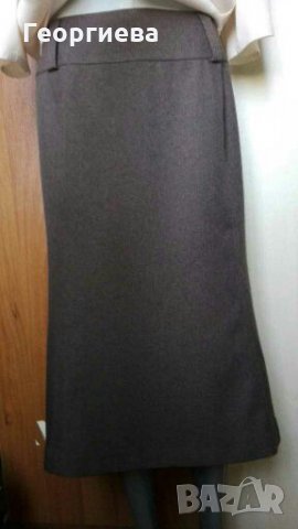 Стилна дамска пола в кафяво, с подплата🍀👗M(38)🍀👗арт.844, снимка 2 - Поли - 30438911