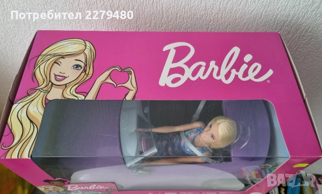 Кукла Barbie - Комплект кукла с кола кабрио, снимка 2 - Кукли - 52477065
