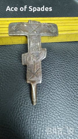 1872г  Стар Бронзов Кръст , снимка 6 - Антикварни и старинни предмети - 40241921