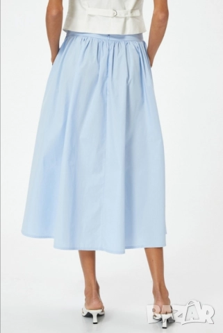 Нова разкроена пола с висока талия KOTON размер XL , снимка 5 - Поли - 51549700