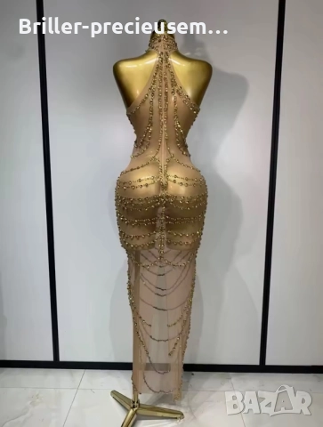 Рокля с камъни , снимка 4 - Рокли - 52694286