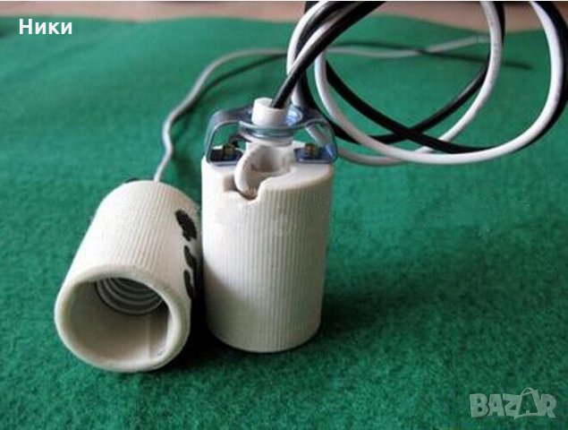 Керамичен държач фясунга E14 и Е27, снимка 3 - Други - 30517151