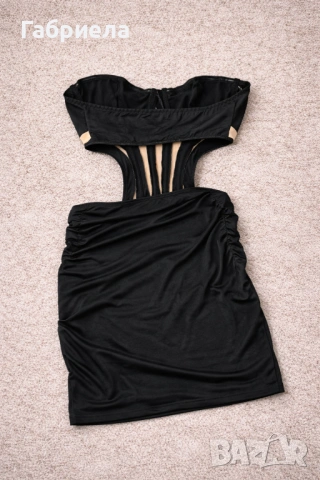 Нова къса рокля черна/бяла, снимка 5 - Рокли - 52880235