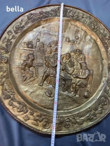 СТАРО ОРОМНО РЕЛЕФНО ПАНО ЗА СТЕНА -64 СМ, снимка 6 - Антикварни и старинни предмети - 48978453