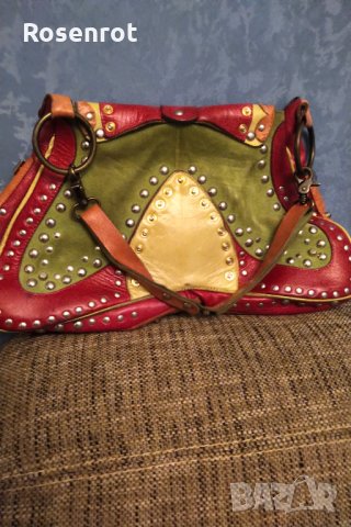  Бутикова чанта естествена кожа ръчна изработка РАЗПРОДАЖБА, снимка 3 - Чанти - 30520477