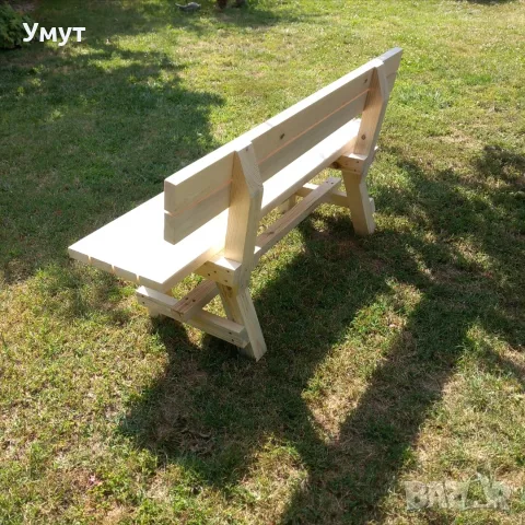 Масивна дървена пейка, снимка 2 - Градински мебели, декорация  - 56282272