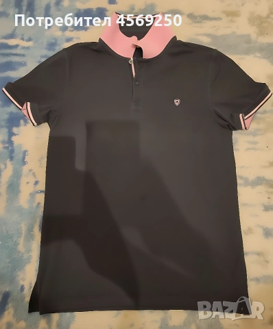 Мъжка тениска с яка размер М - без забележки , снимка 4 - Тениски - 54032035