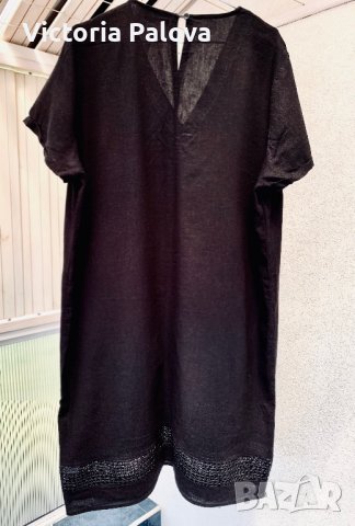 Модерна кройка рокля ,лен и вискоза,Германия, снимка 3 - Рокли - 37327347