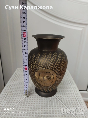 Винтидж индийска ваза, снимка 3 - Антикварни и старинни предмети - 53275181