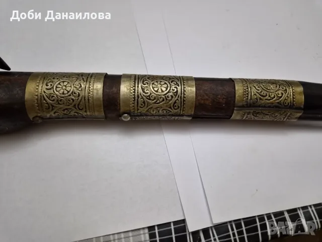 Уникален керамичен пистолет с набивки, снимка 7 - Антикварни и старинни предмети - 55769886