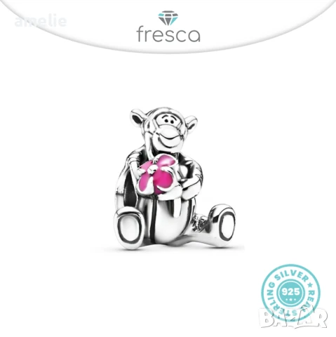 НОВO!Талисман Fresca по модел тип Пандрора Pandora S 925 Disney Tiger Тигър Мечо Пух