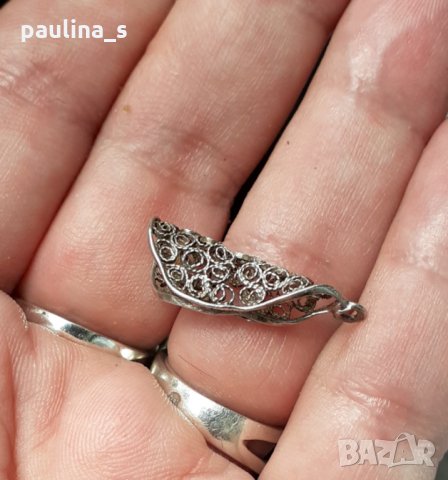 Сребърен медальон / колие - Берковски филигран проба 925 , снимка 8 - Колиета, медальони, синджири - 29395652