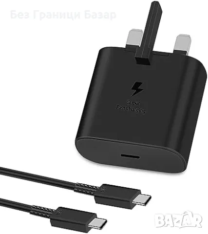 Ново 25W Бързо Зареждане USB-C Кабел и Адаптер за Samsung Galaxy