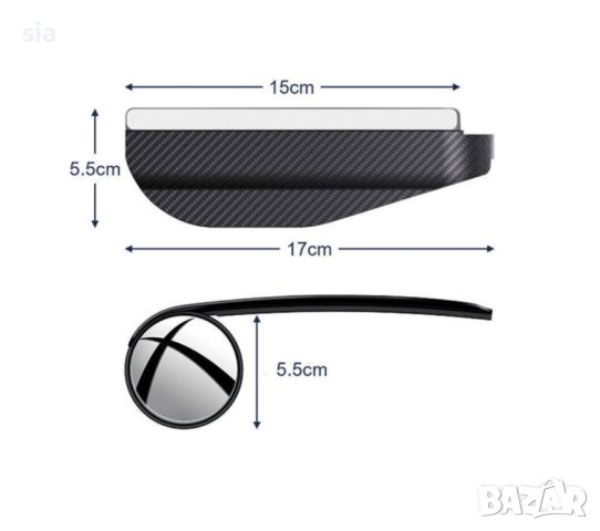 Огледала за Мъртва Точка и сенник за огледала, помощно огледало, 2бр, снимка 4 - Аксесоари и консумативи - 44400930