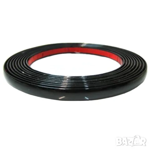 Черна декоративна лайсна за врата 25 mm x 15 m