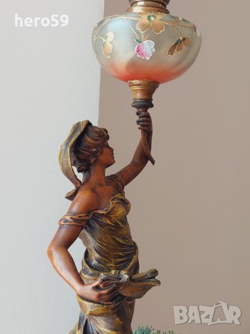 Антикварна газена лампа -19 век., снимка 14 - Антикварни и старинни предмети - 40050782