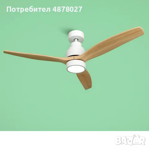 Таванен вентилатор с LED светлина -  Brizy Bright Ceiling Fan, снимка 2 - Вентилатори - 55903741