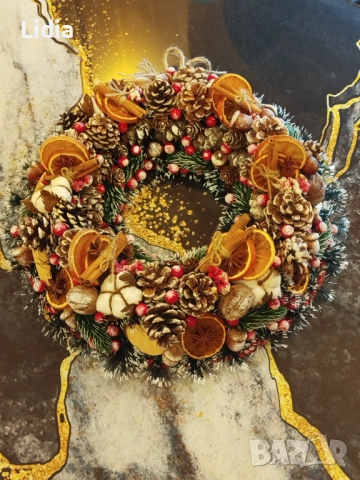 Красив Коледен венец, снимка 9 - Декорация за дома - 52087106